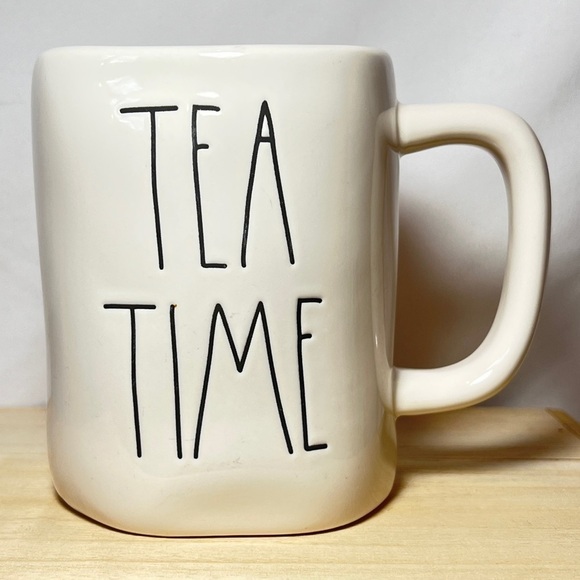 Rae Dunn Tea Time 🫖 Mug (white with yellow inside) - Picture 1 of 4